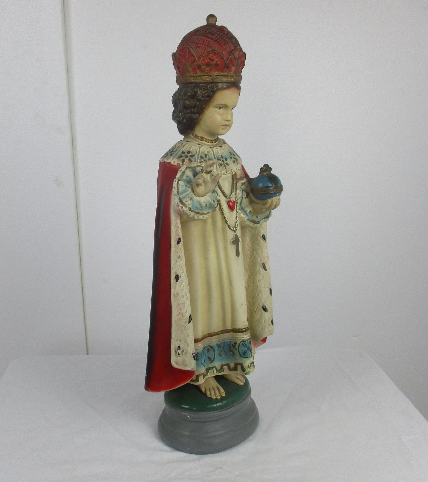 Xl Statue Infant Of Prague Infant Jesus Santo Nino Plaster Chapel Collector Wow photo 364.0