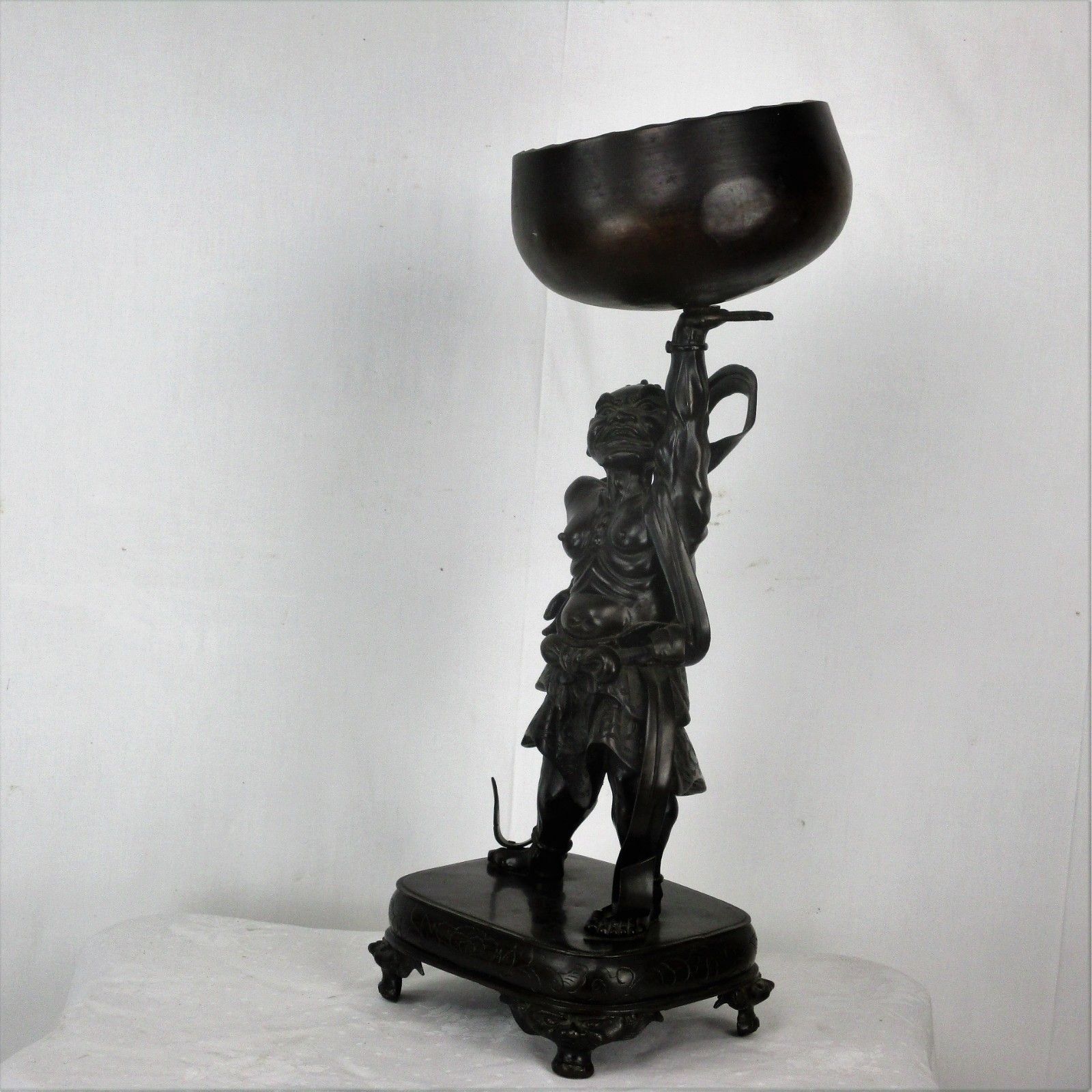 Antique Bronze Statue Sculpture Buddha 19th Century Japanese Water Bearer photo buy