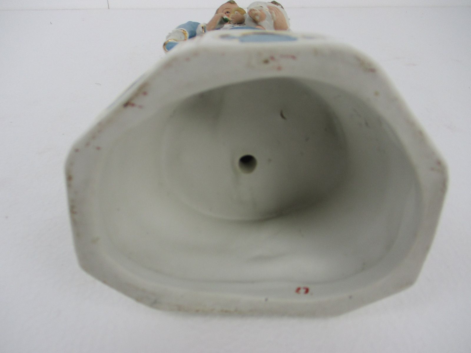 photo furniture Antique Porcelain Bisque Statue Saint Joseph And Infant Jesus Protector Of Homes