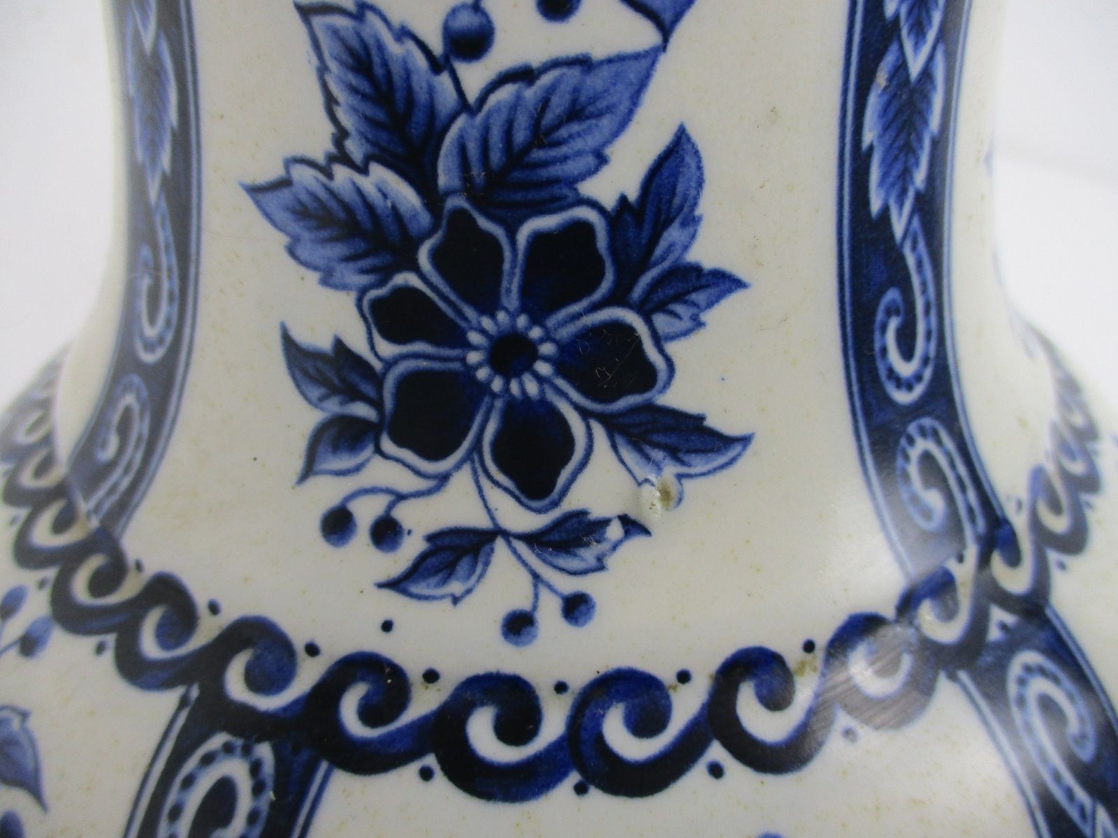 Pair Couple Trumpet Vases Delft Holland Blue White Porcelain Marked Hand Painted photo buy