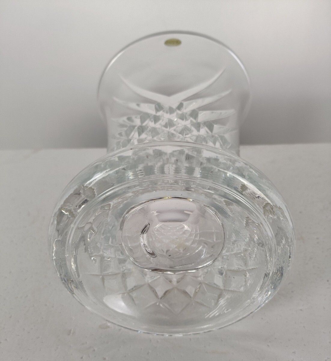 Art Glass Crystal Vase Clear Cut Etched Large Gorgeous Crystal D'arques France V photo buy