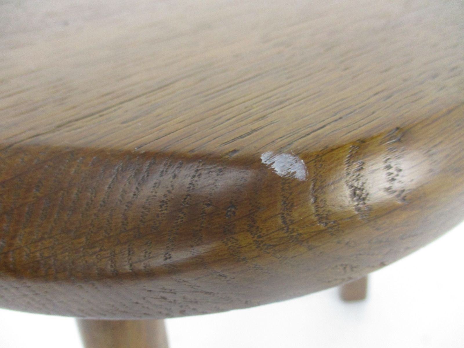 Antique  Hand Carved Wood Tripod Milking Stool Pedestal Table Pedestal Barn Styl photo Furniture