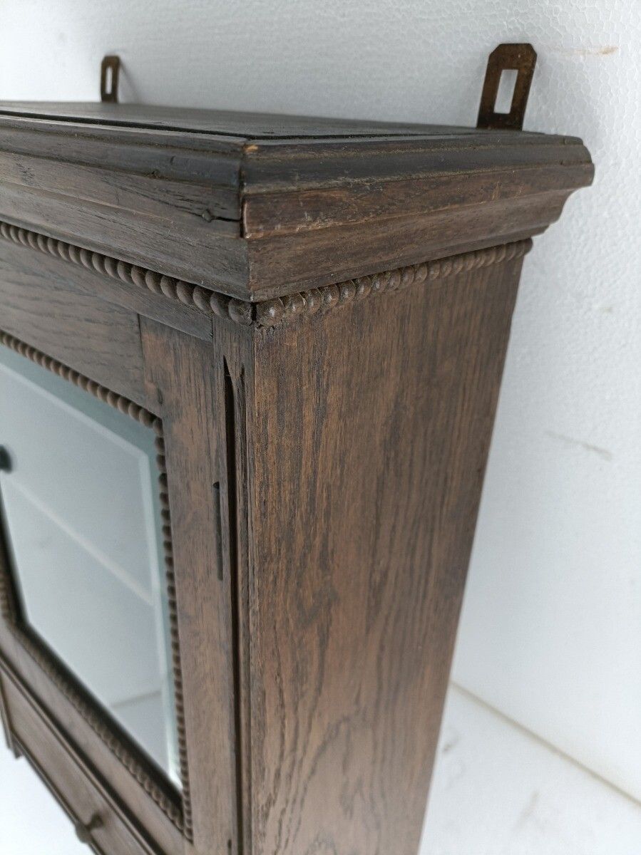 Display Medicine Apothecary Cabinet Hobnails Barn Style Bathroom Kitchen Gorgeou photo 441.0