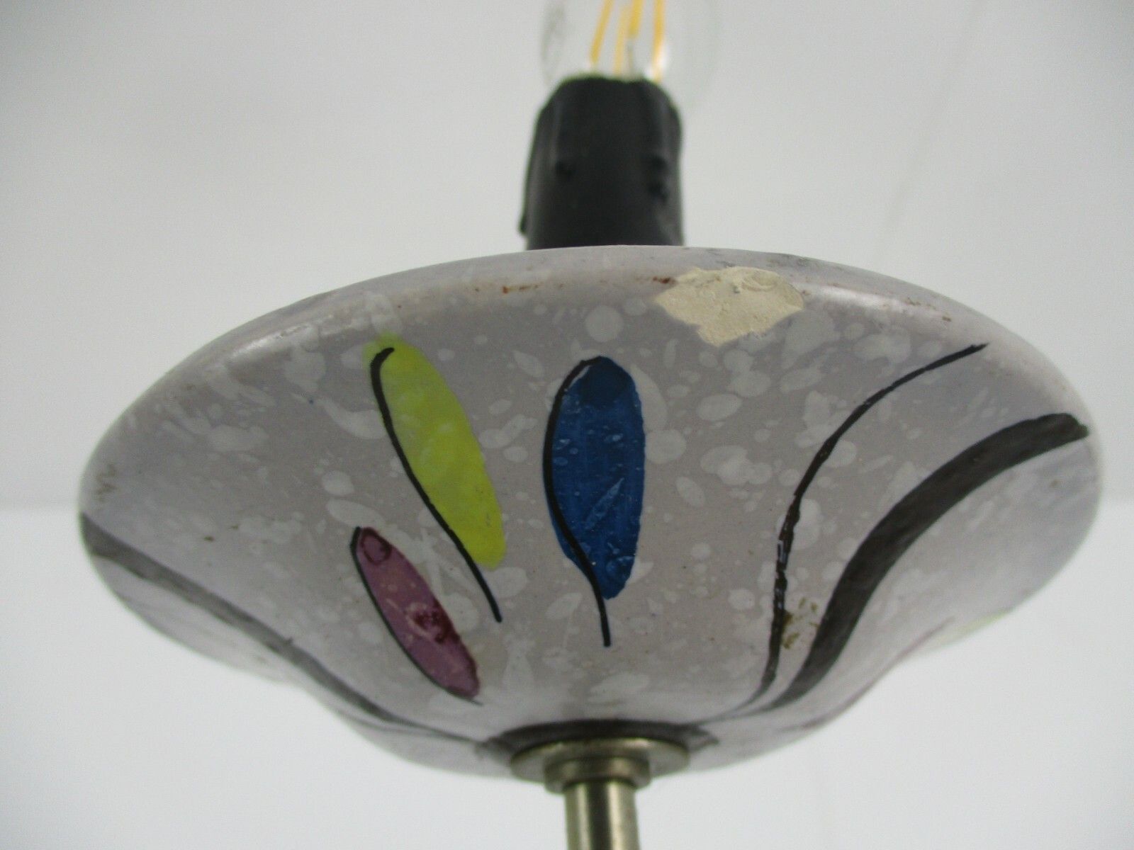 Porcelain Ceramic  Brass Chandelier  West Germany Style 5 Arms Lights Wonderful photo Lighting