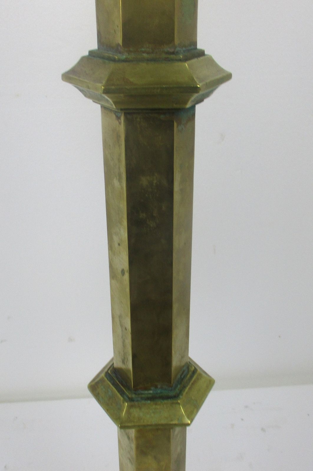 Antique Candle Holder Candle Stick Church  Chapel Altar Monastery Brass Xl 47.63 photo Home Decor
