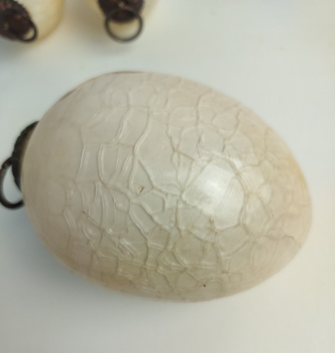 Set Of 4 Antique Christmass Balls Kugels Crackled Glass Ornaments photo vinterior