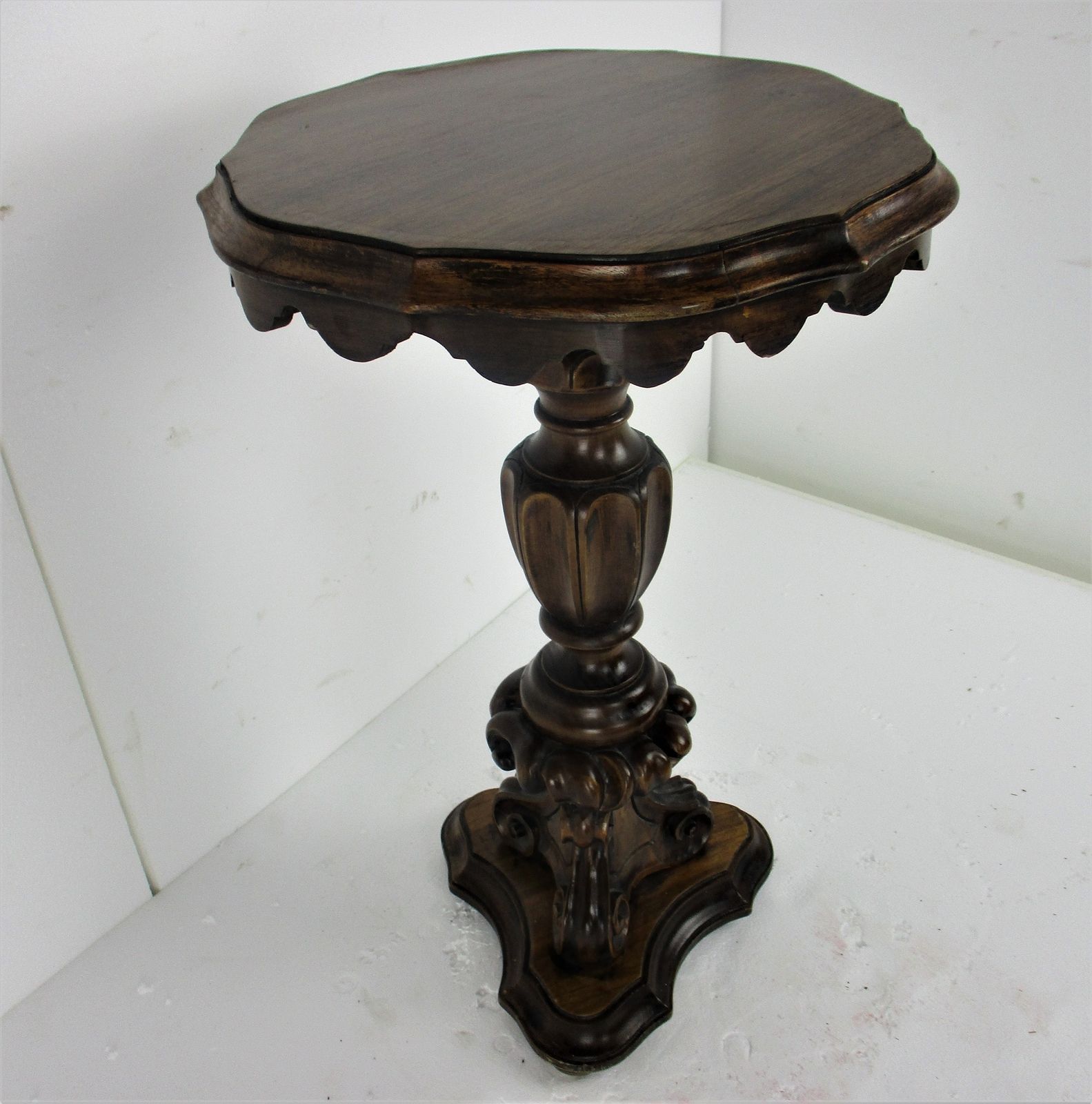 Xl Wooden Pillar Pedestal Display Side Occasional  Table Bonsai  Plant Stand  St photo buy