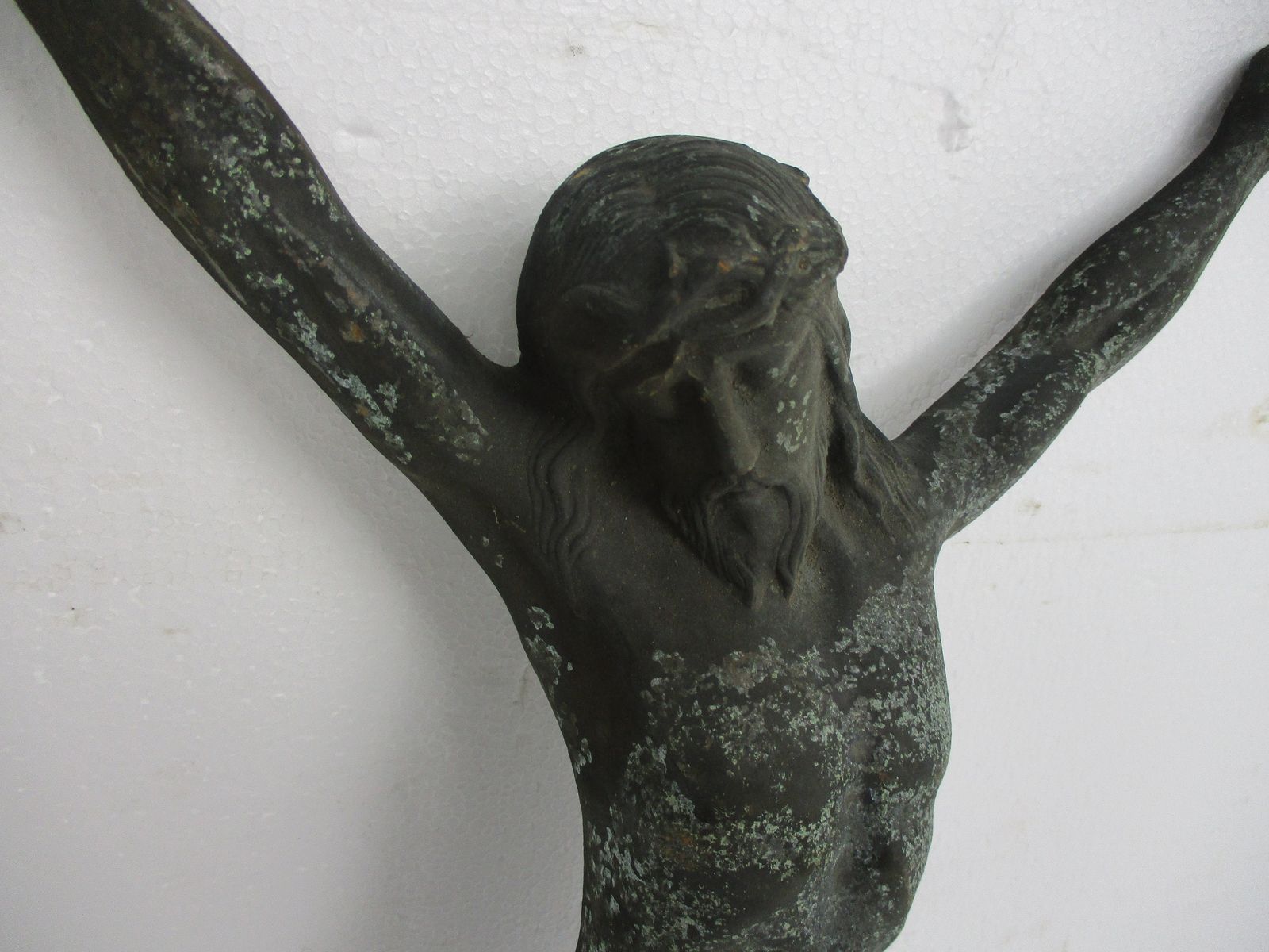 Gorgeous Antique Brass Bronze Corpus Jesus Christ Church 19th 20th Century 22.24 photo for sale