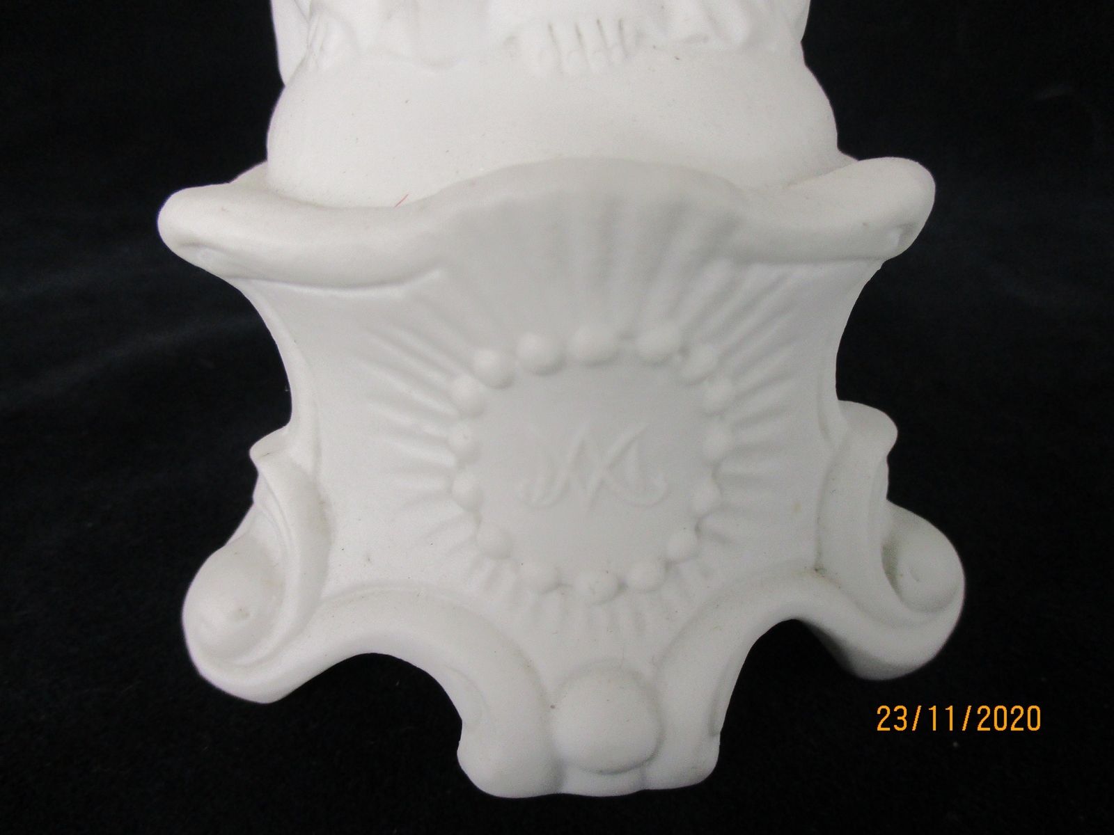 Antique Bisque Porcelain Statue Virgin Our Lady Mary Madonna With Infant Jesus G photo Art