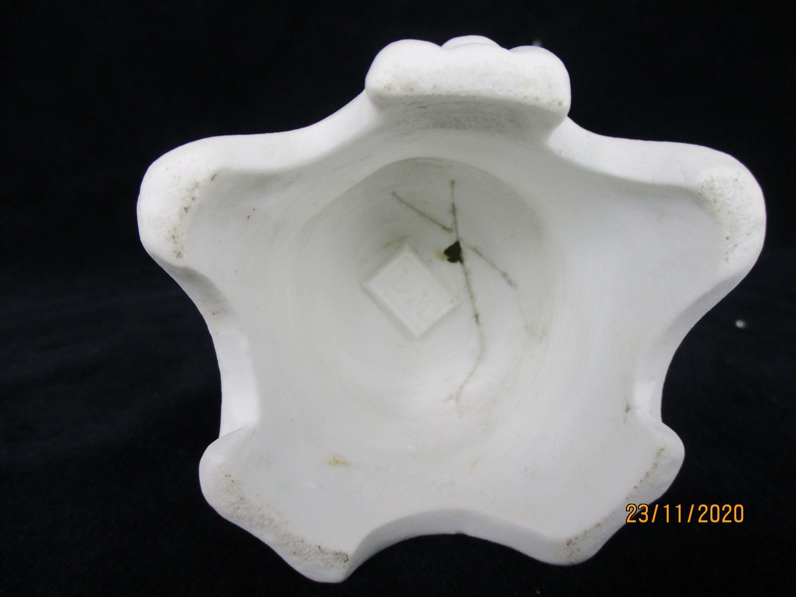 photo furniture Antique Bisque Porcelain Statue Virgin Our Lady Mary Madonna With Infant Jesus G