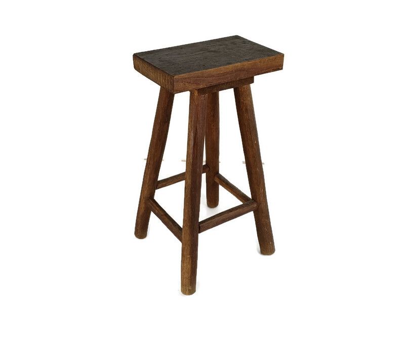 Antique Milking Stool Bench Bar Stool Pedestal Plant Bonsai Stand  Barn Country