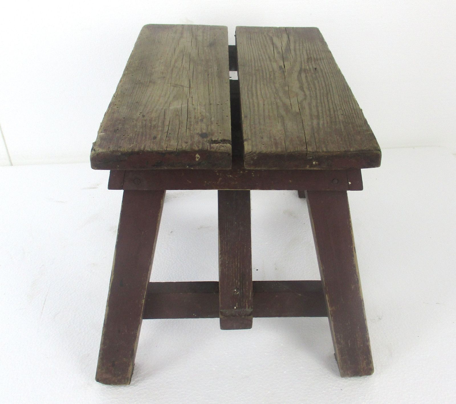 Antique  Stool Ottoman Footstool Milking Stool Barn Farmhouse Style Wood Funky photo vintage