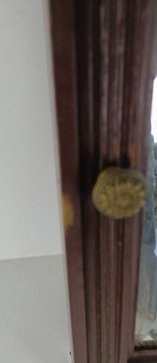 Antique Cabinet Medicine Apothecary Kitchen Bathroom Hanging Towel Hooks Beveled photo 244.0