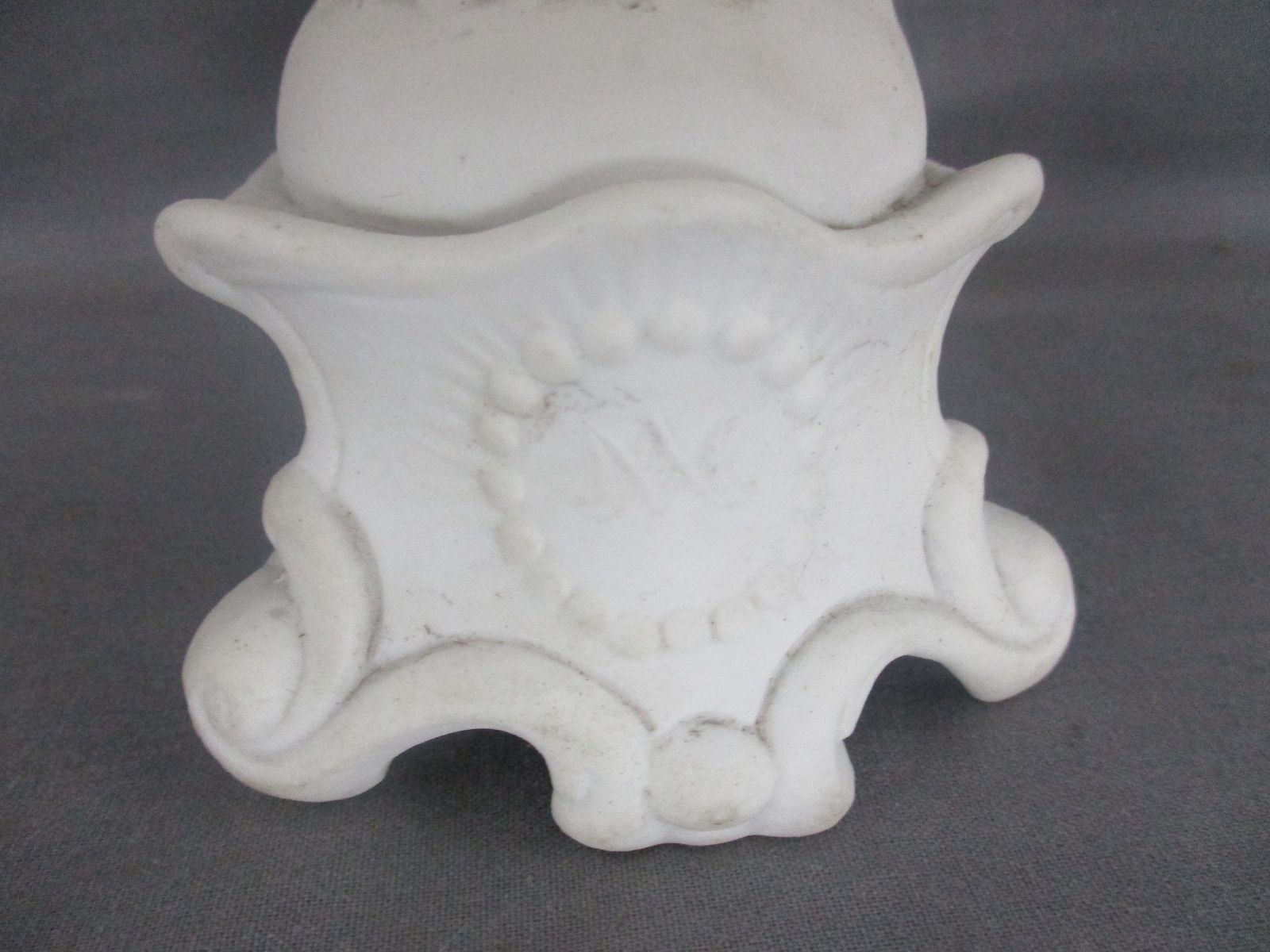 Antique Bisque Porcelain Statue Virgin Our Lady Mary Madonna With Infant Jesus 9 photo for sale