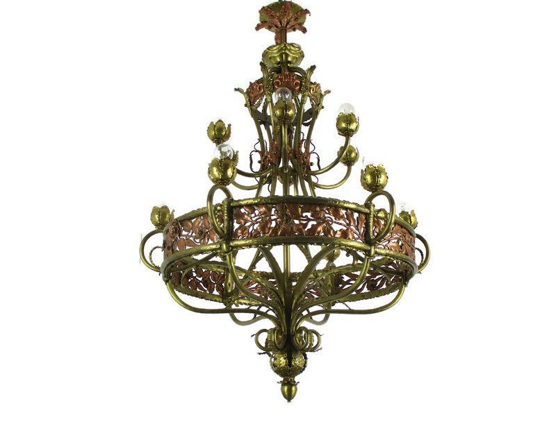 Unique Hand Made Brass Chandelier Designer Verlinden 12 Lights Exquisite Antique