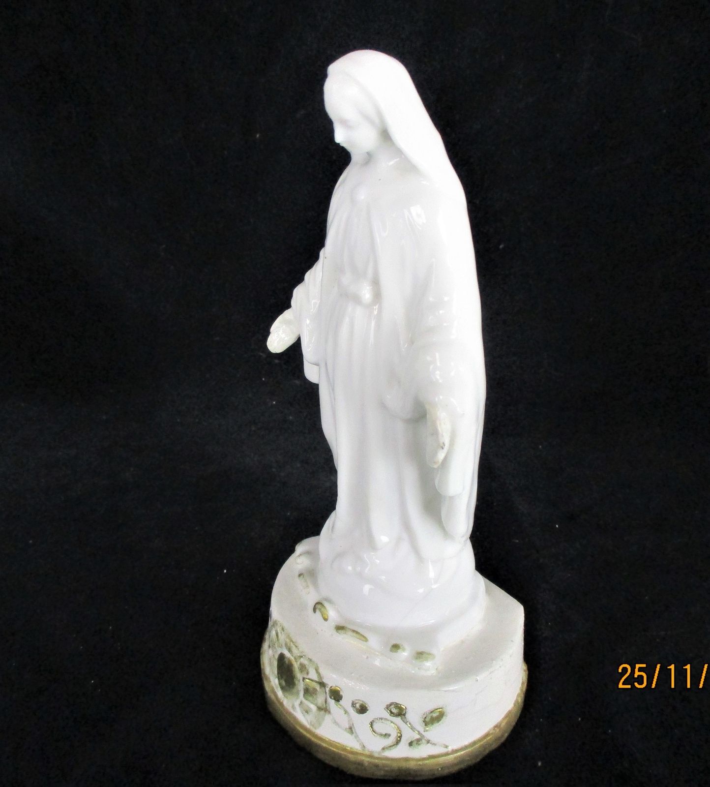 Antique Porcelain Statue Virgin Our Lady Mary Madonna Open Arms Gorgeous 7.87&Qu photo buy