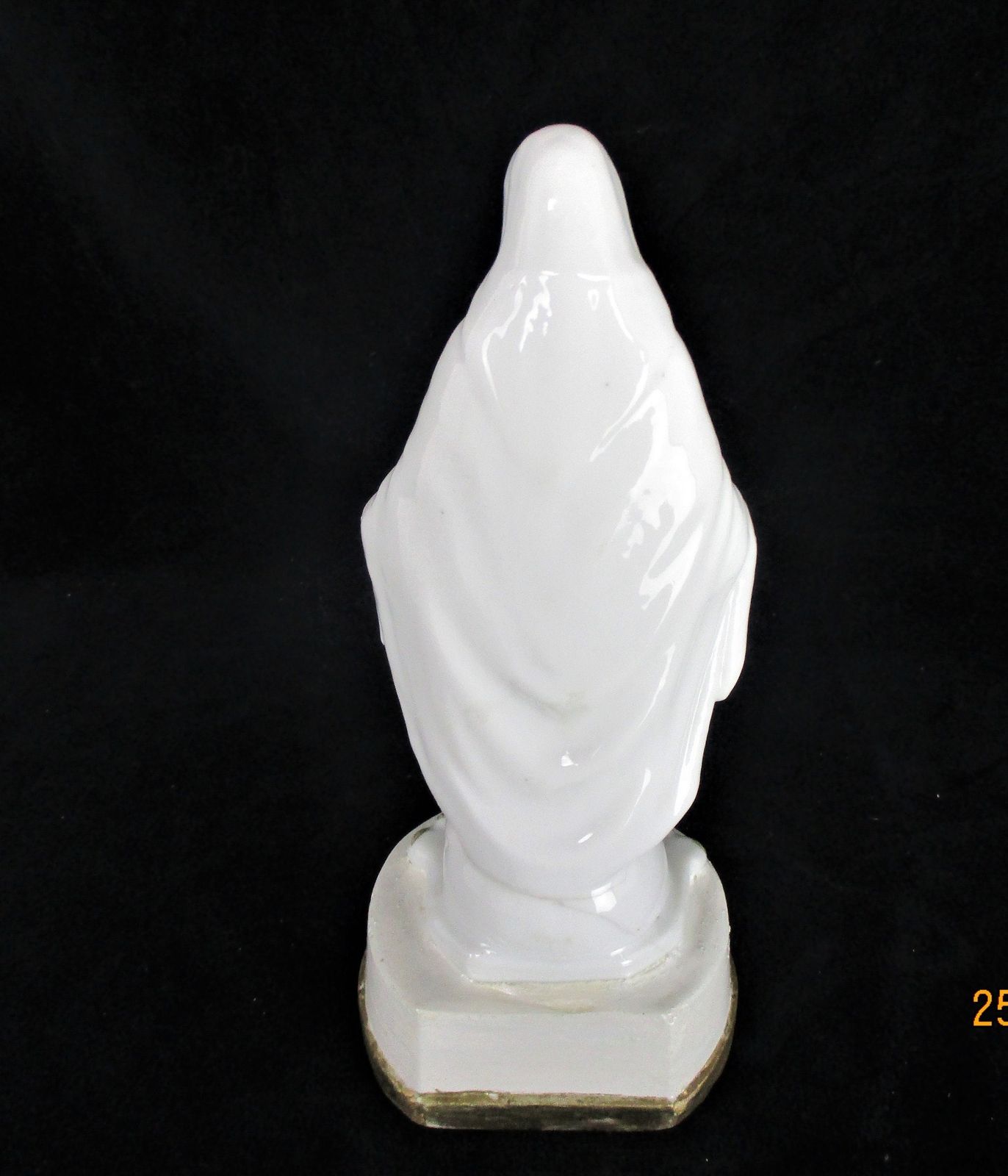 Antique Porcelain Statue Virgin Our Lady Mary Madonna Open Arms Gorgeous 7.87&Qu photo vintage