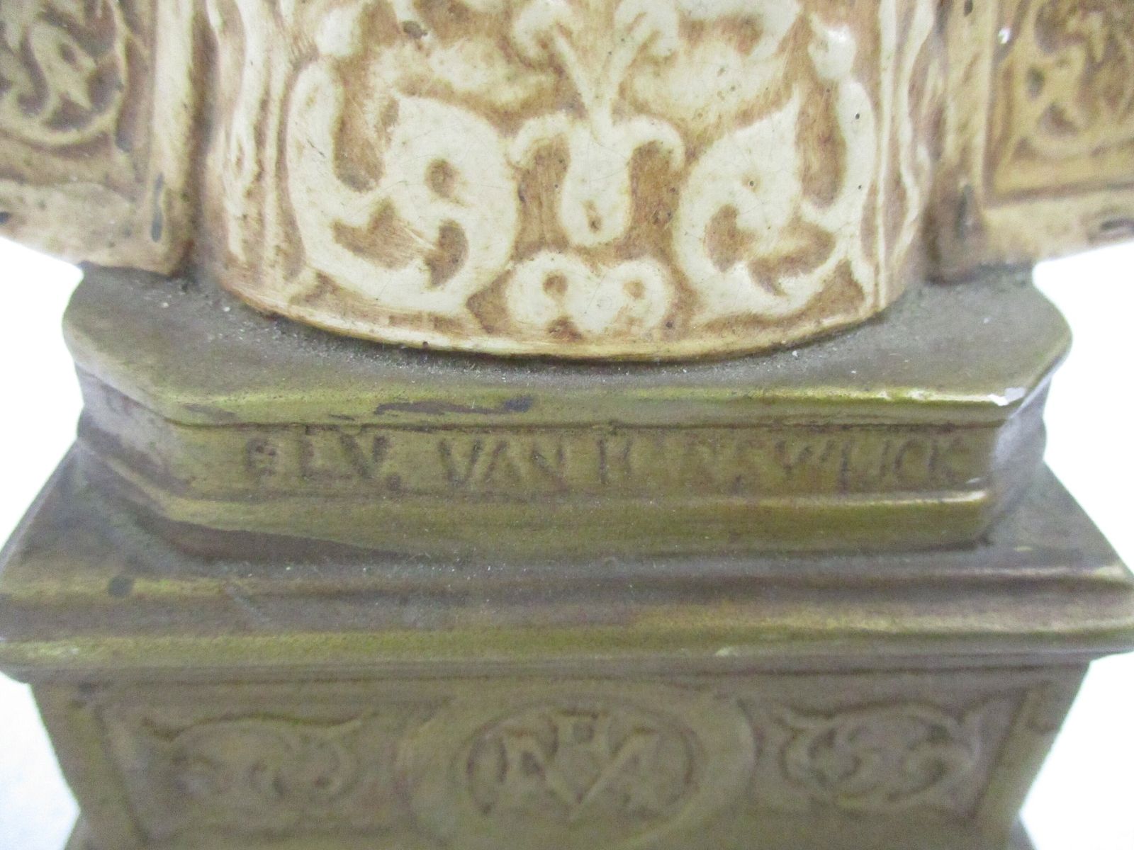 Statue Our Lady Of Harswijck Madonna Infant Child Plaster Collector Extremely Ht photo for sale