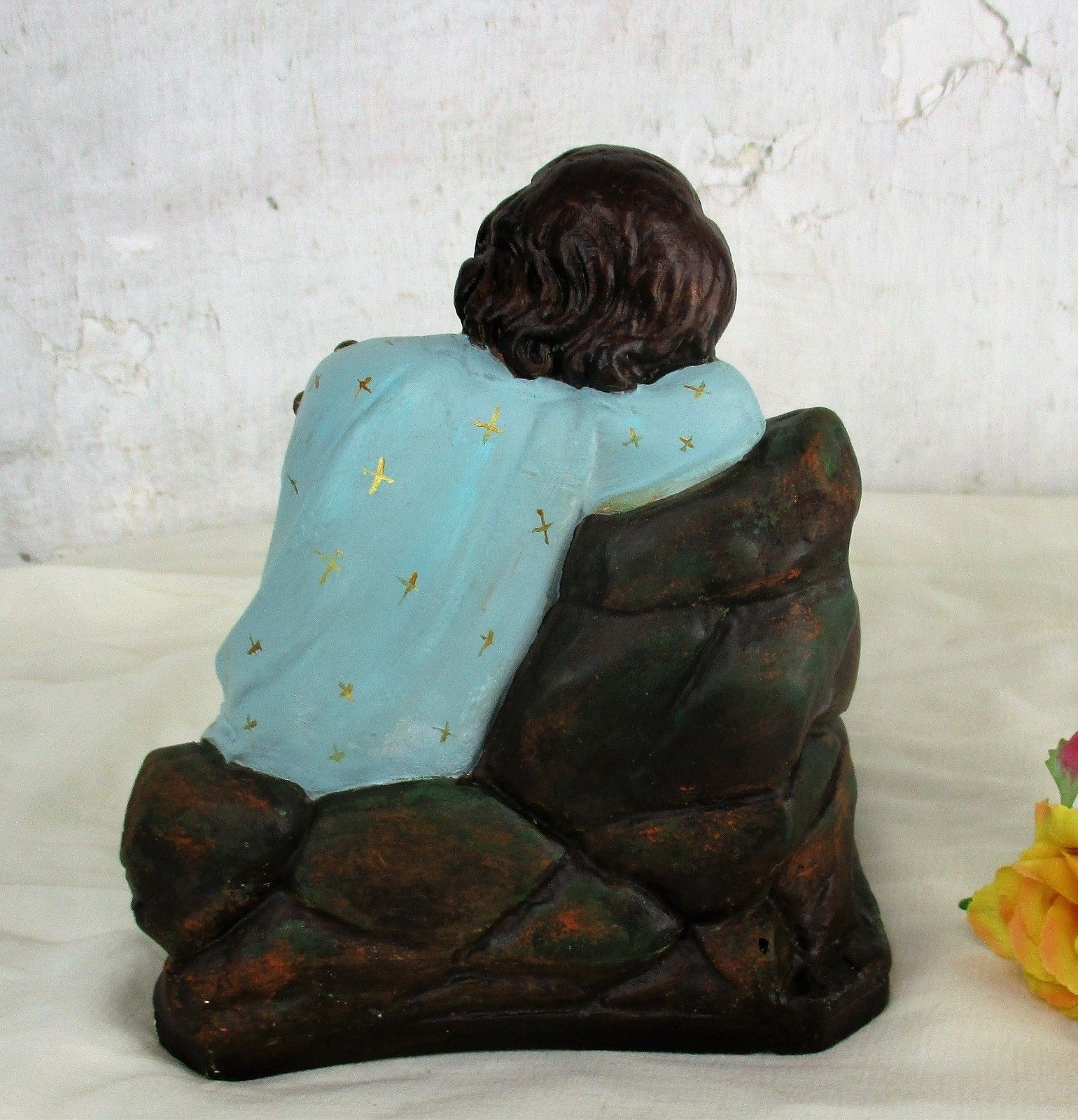 photo furniture Antique Sweet Statue Jesus Christ As A Child In Pyama Plaster Htf Collector