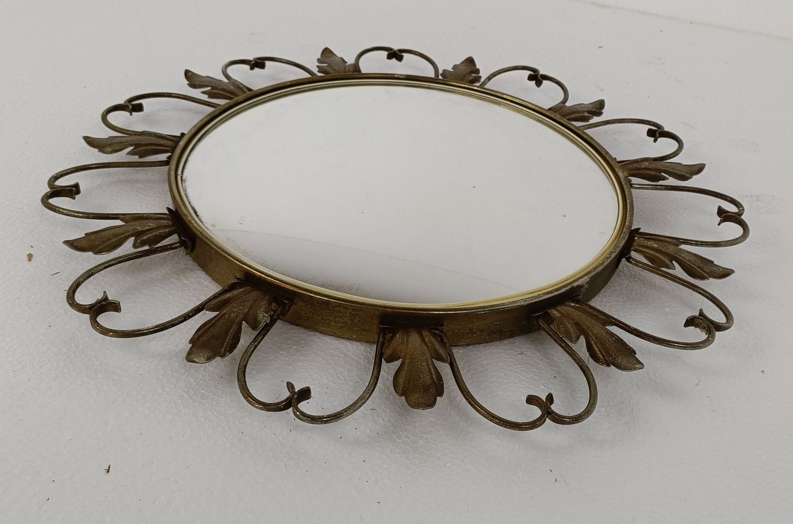 Retro Modernist Starburst Sunburst Brass Wall Convex  Mirror Mid Century Modern photo 263.0