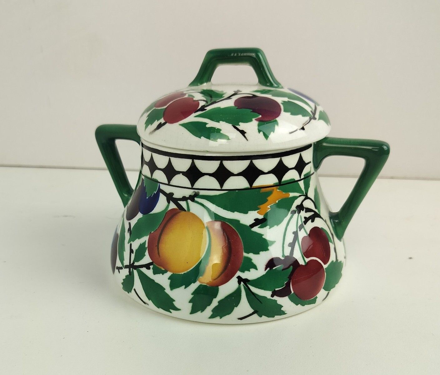 Art Nouveau Villeroy Boch Wallerfangen Saar Basin China  Pot  Plum Decor Htf Gor photo furniture