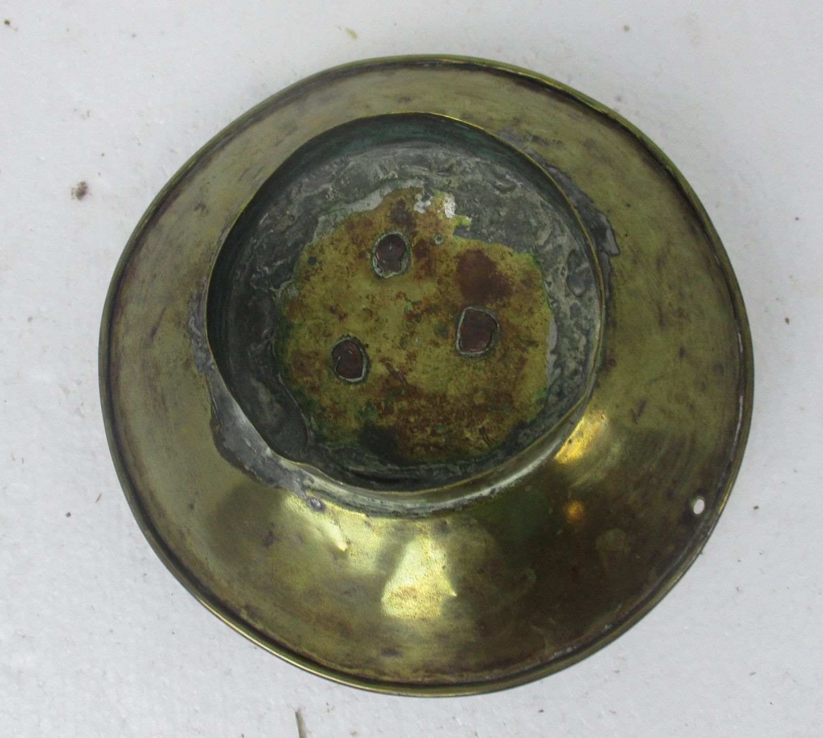 19th Century Antique Hand Hammered Brass Candle Holder Chamberstick Htf photo vinterior