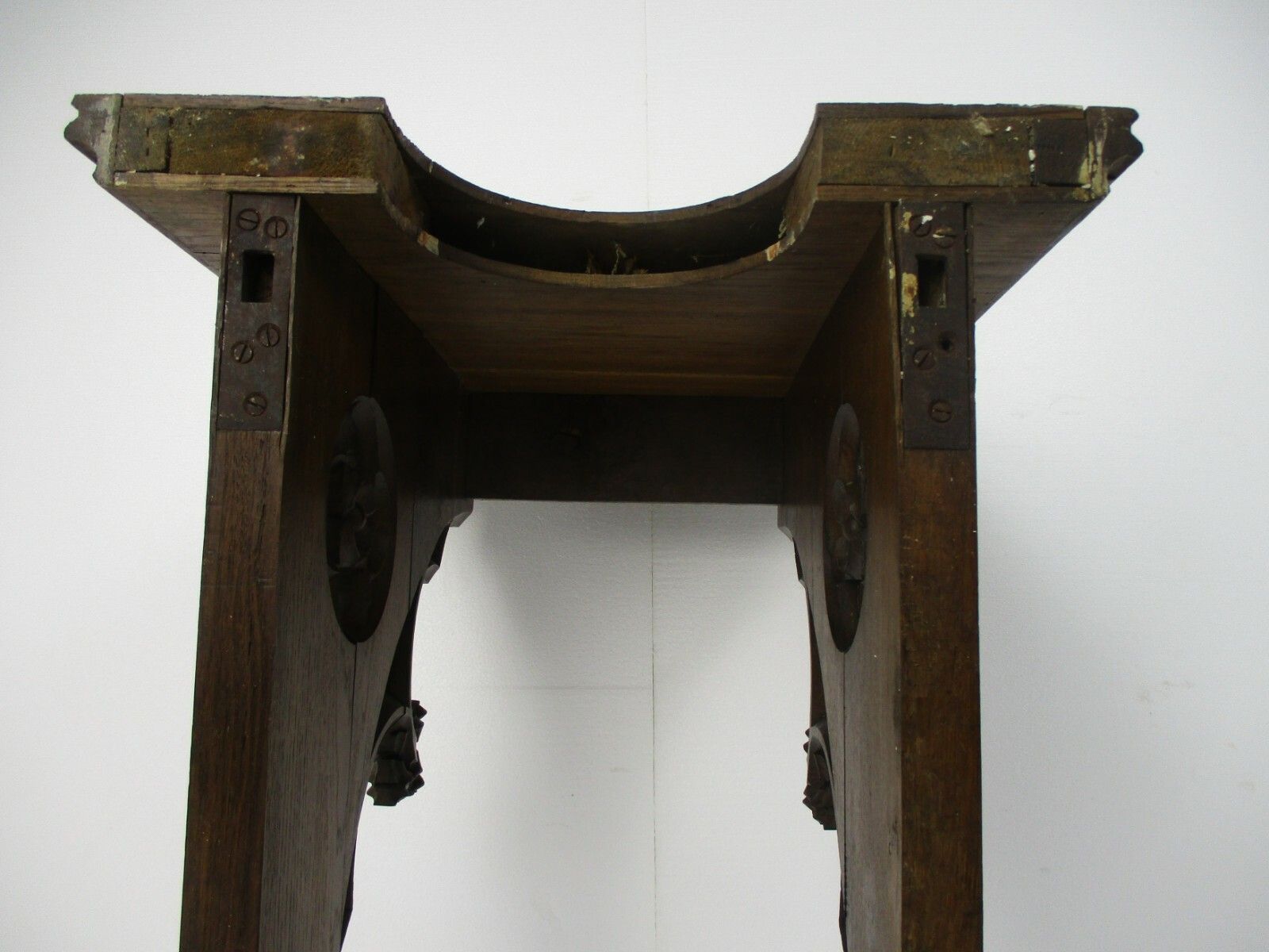 photo furniture Gothic Antique Hand Carved French Oak Wall Hall Console Table 19th Century Wow