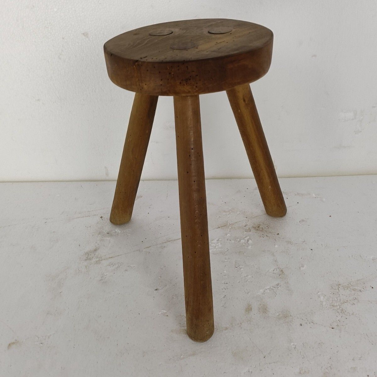 photo furniture Milking Stool, Pedestal, Plant Stand, Authentic, Antique, Barn Style, Japandi, C