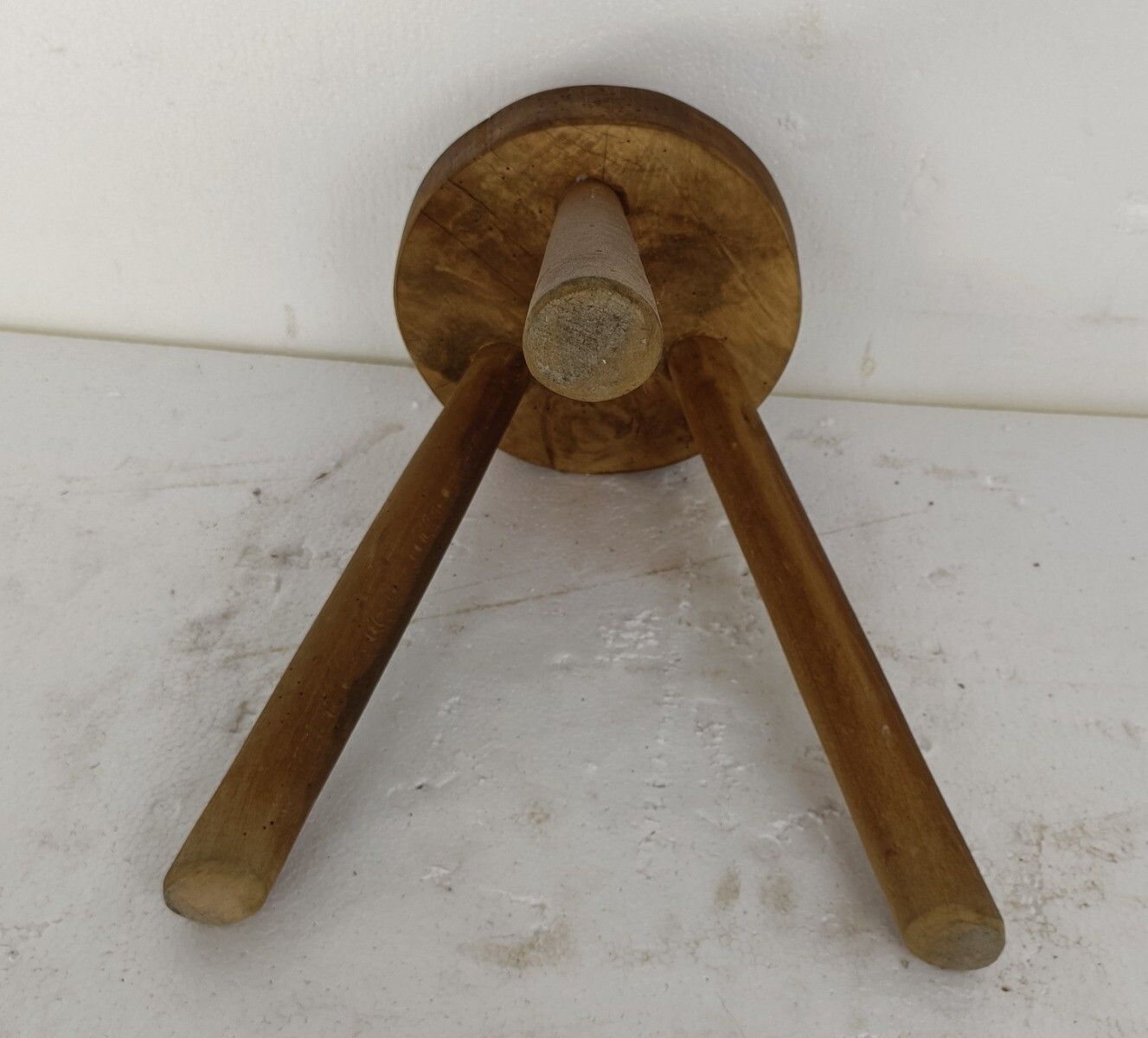 photo for sale Milking Stool, Pedestal, Plant Stand, Authentic, Antique, Barn Style, Japandi, C