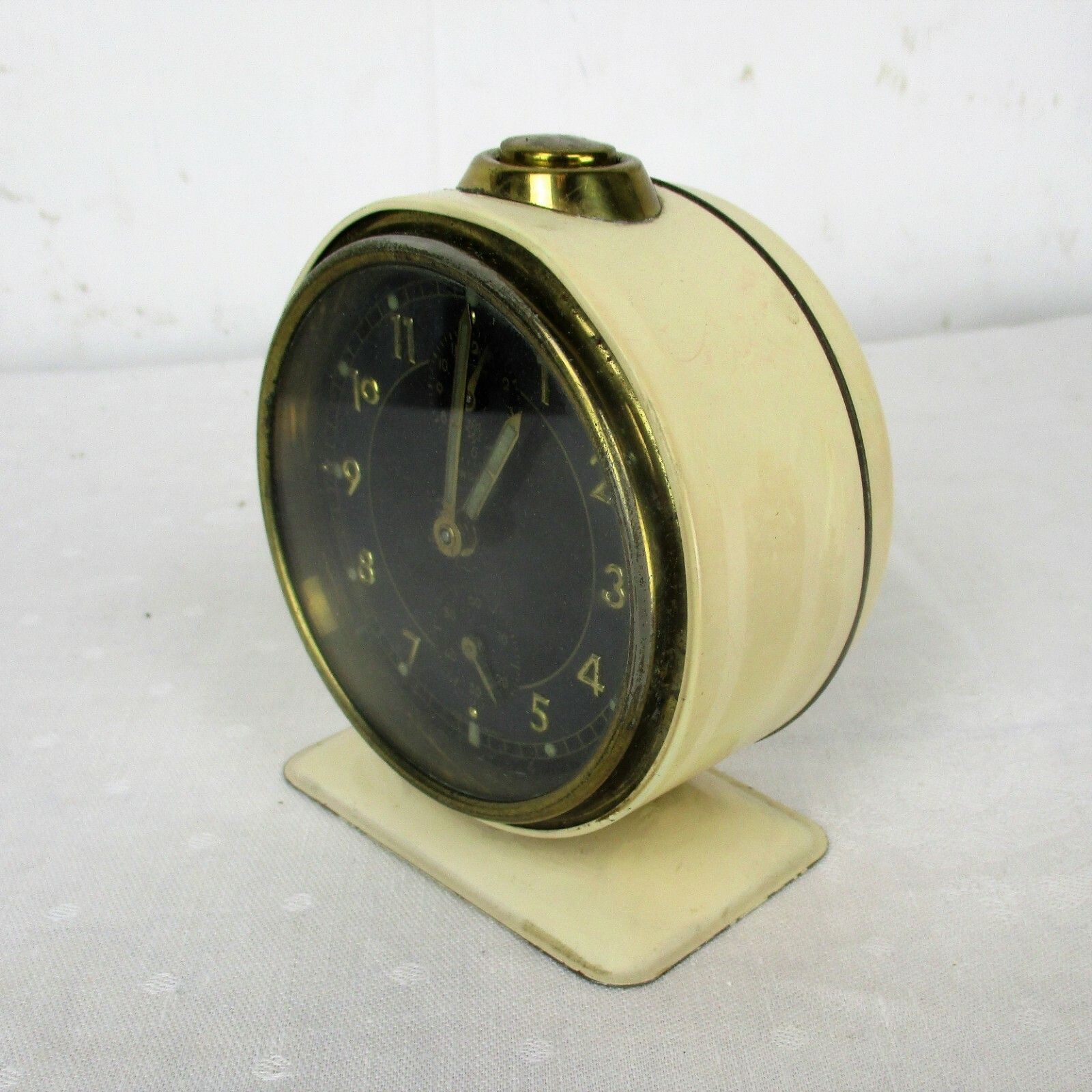 Vintage Junghans Working Condition German White Alarm Clock Retro Collectible photo 160.0