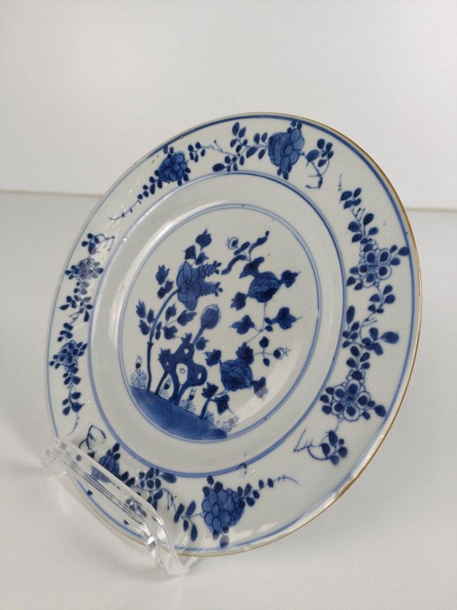 Chinese Charger Plate Decorative 19th Century Blue White Antique Porcelain photo Home Decor