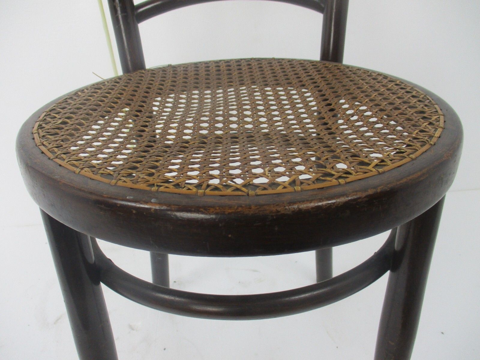 Chair Bistro Ice Cream Parlor Rush Cane Seating Plywood Thonet Style photo 185.0