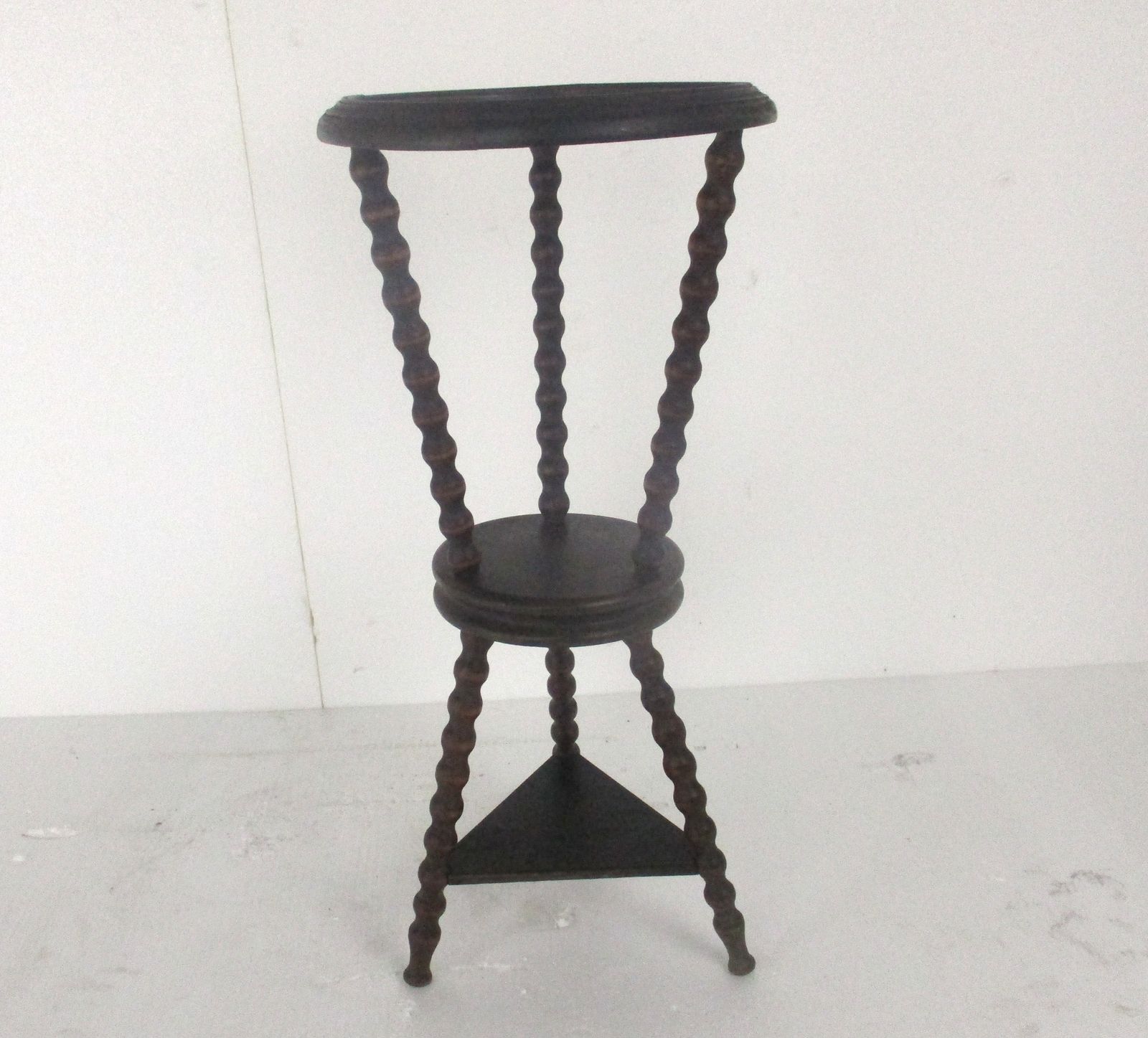 Antique Edwardian Floor Standing Plant Holder Planter Hobnails Wood Gorgeous Rar photo furniture