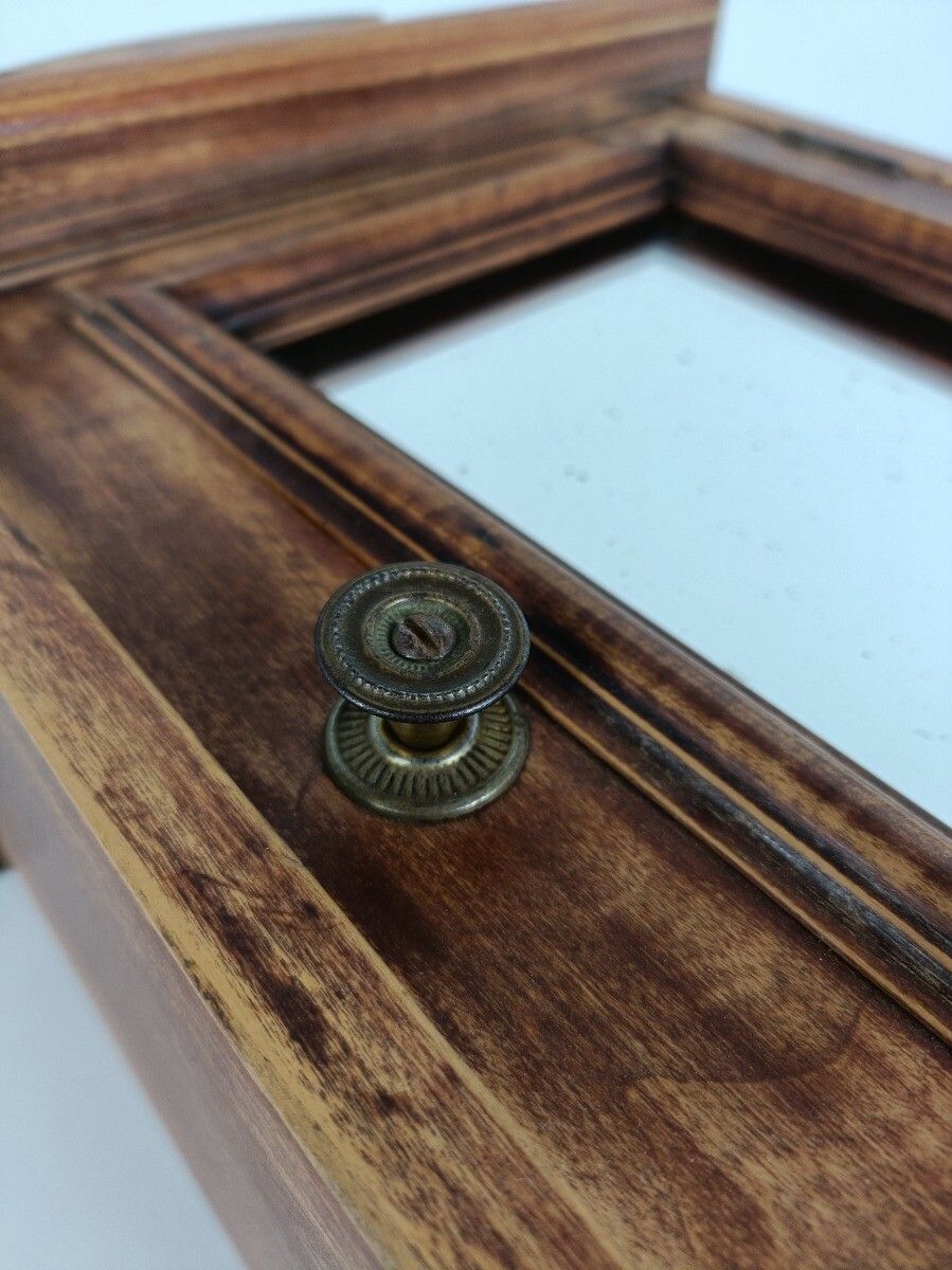 Antique Medicine Apothecary Shaving Cabinet Special Wood Wall Hanging Barn Farmh photo vinterior