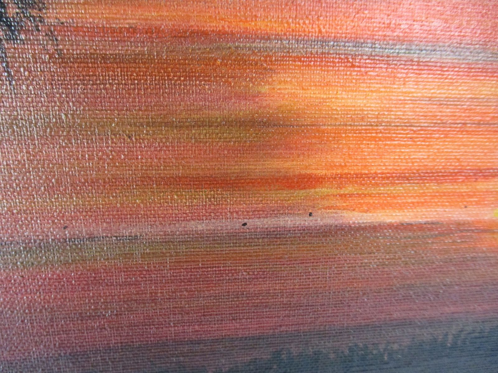 Oil Painting Canvas Framed Landscape Sunset Beautiful photo 117.0