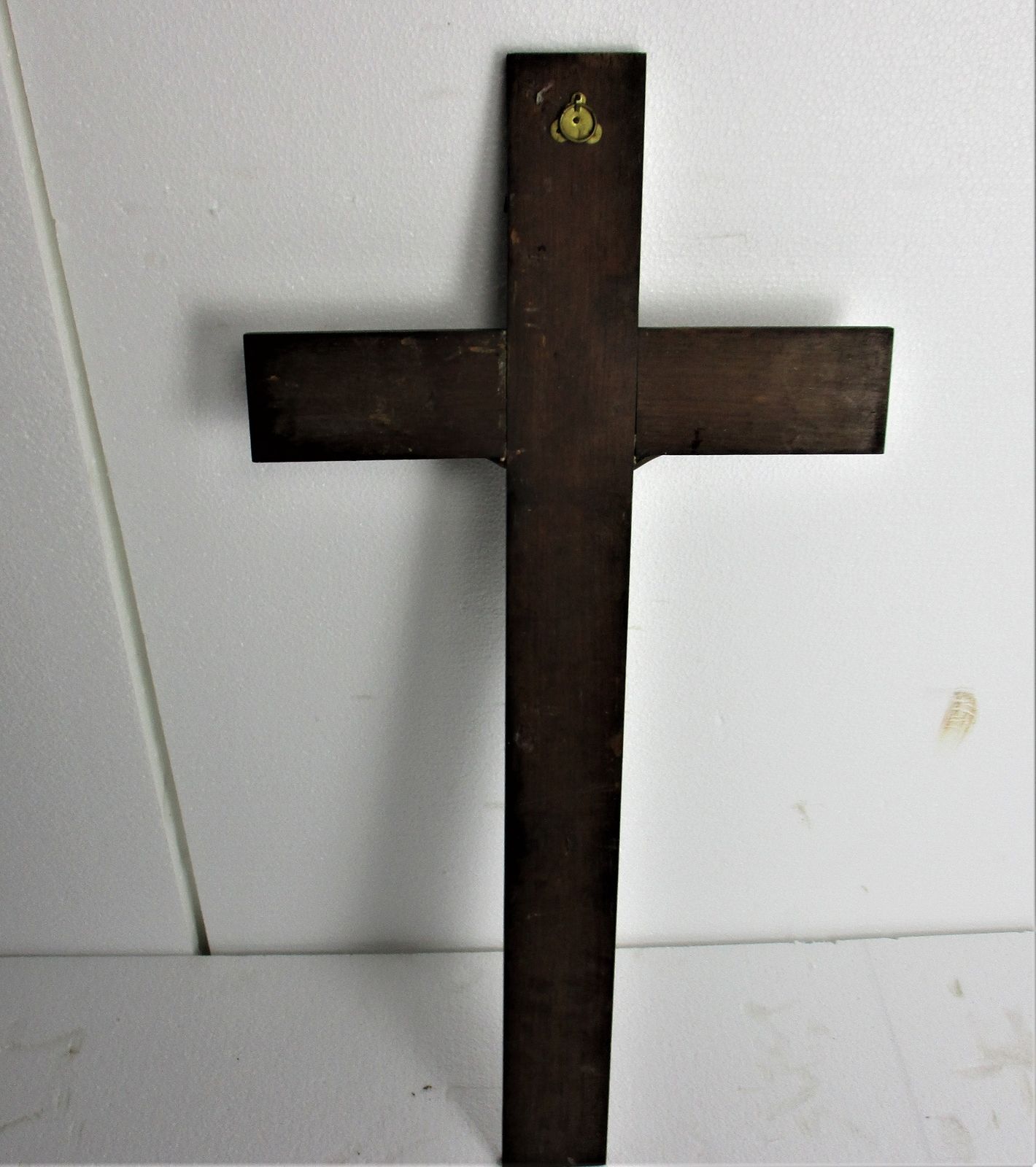 L Hanging Crucifix Cross Corpus Christi Jesus Christ Hand Carved Ornate Wood Bra photo buy