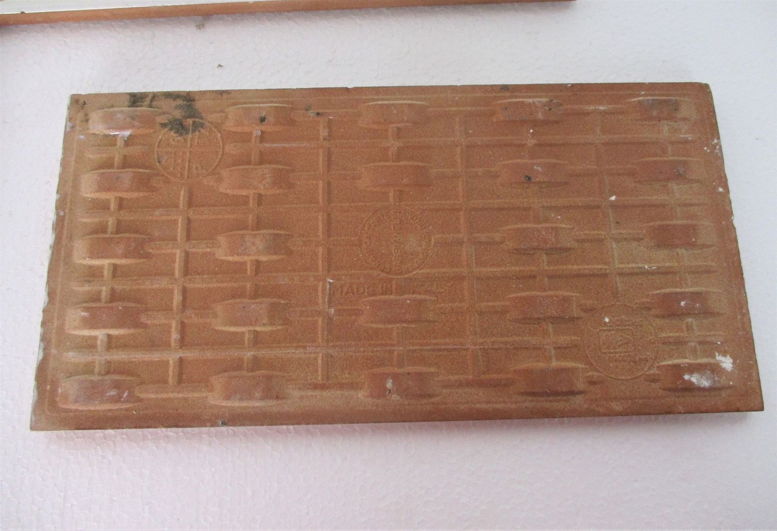 Set Of 4 Art Deco Large Ceramic Wall Tile Coasters Abstract Italy Ceramica D' photo vintage