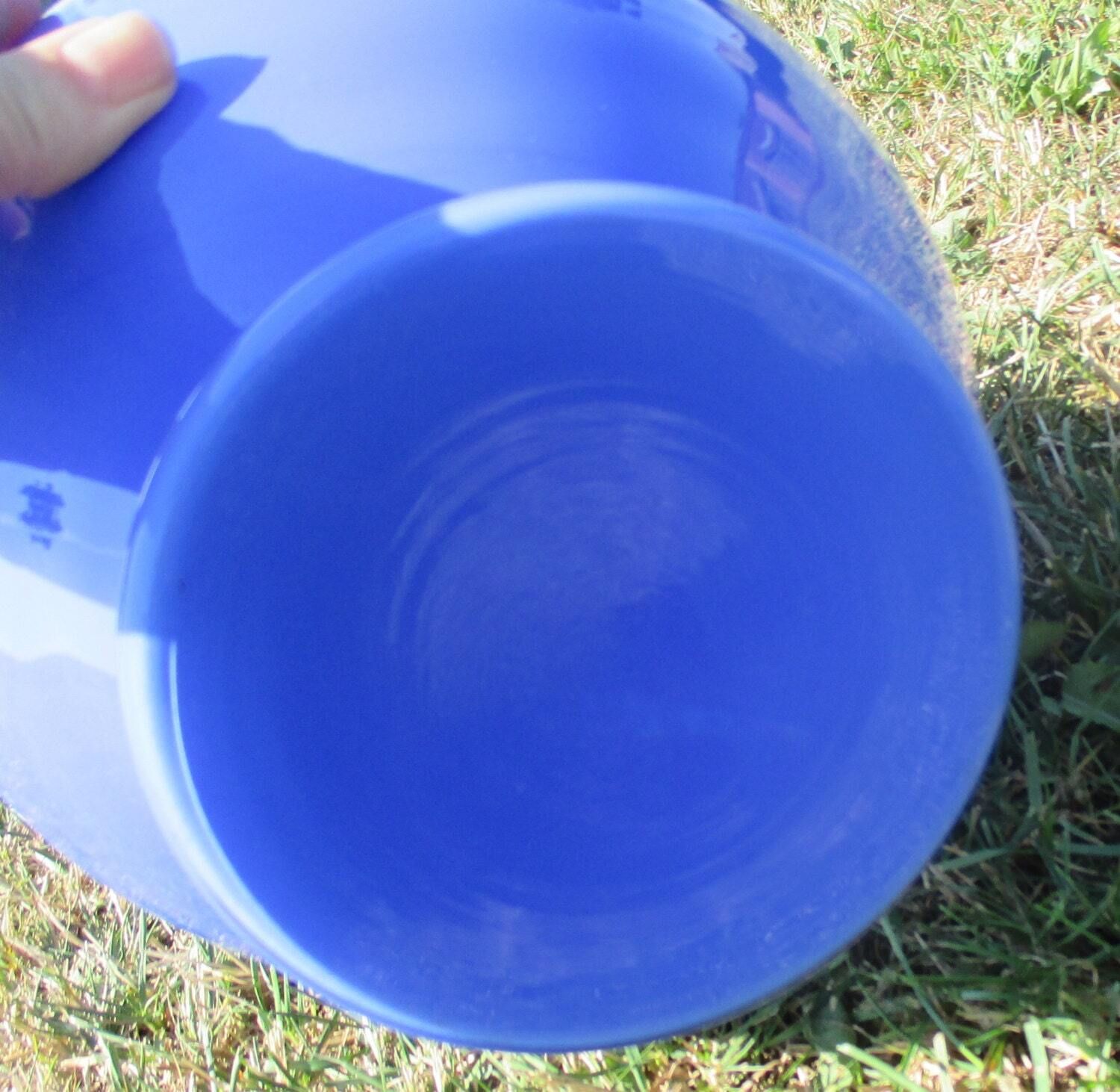 Large Vintage Vase Bulb Vase Blue 60s Lovely photo 81.0