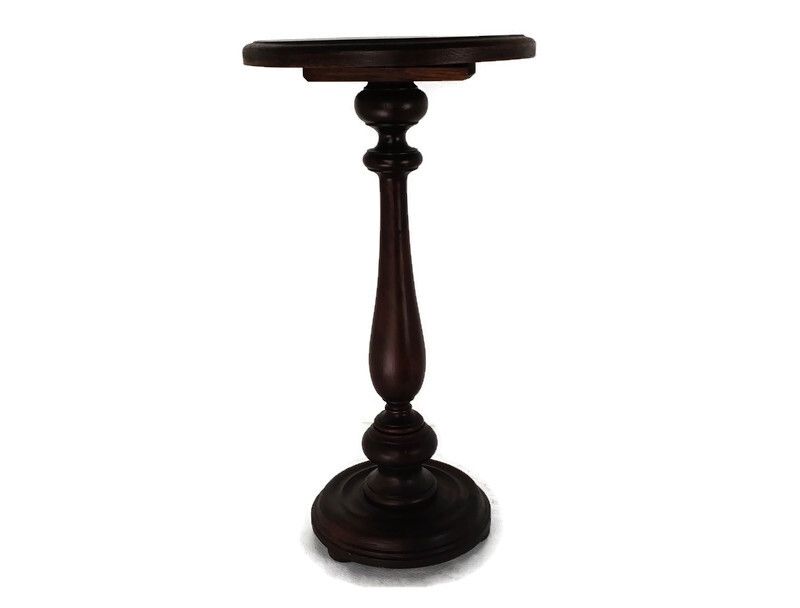 Xl Pedestal Plant Stand Side Table Vintage Carved Wood Impressive Country Barn S