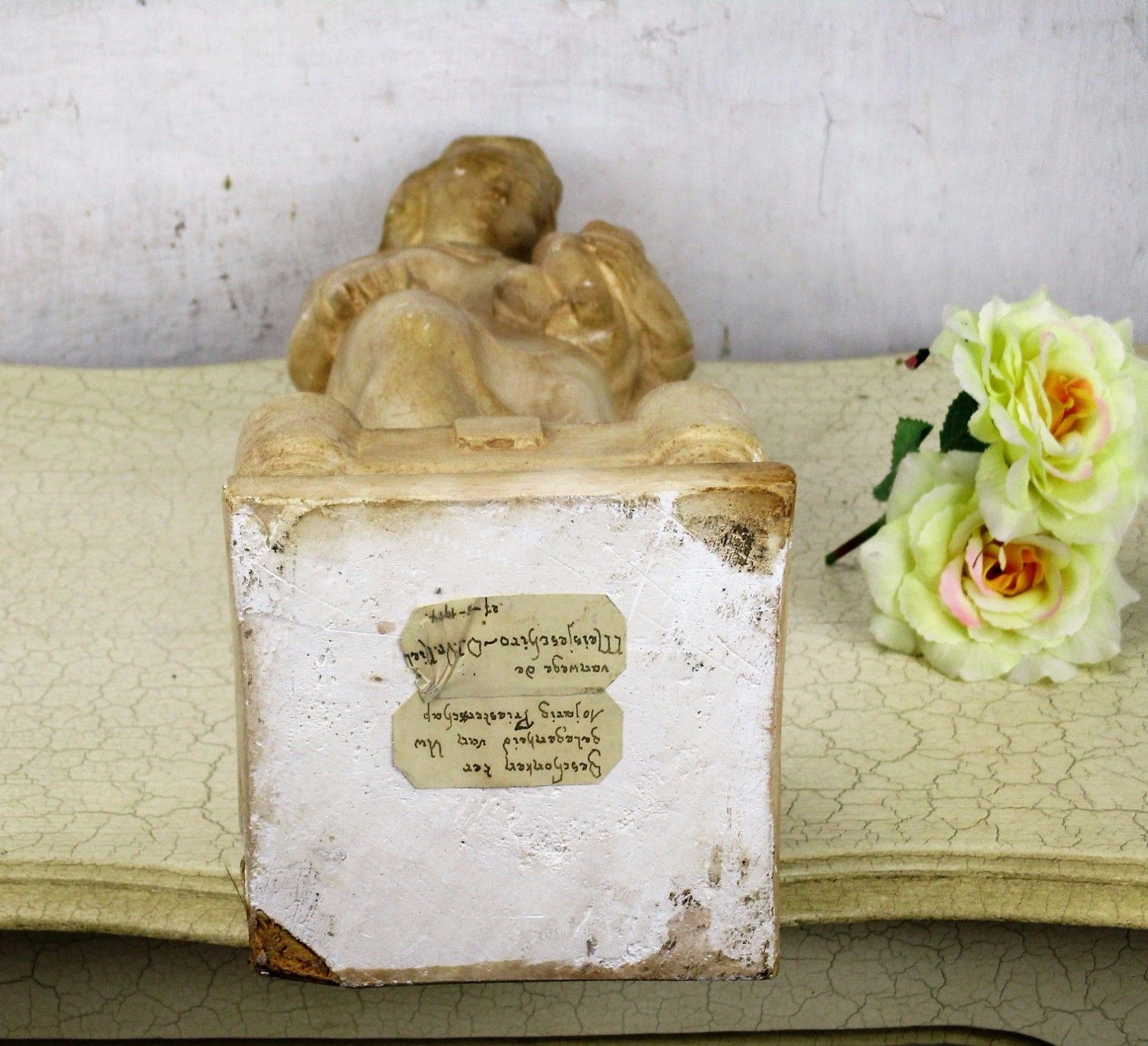 Art Our Lady Viscountess Fortress Patron Of Youth Movement Plaster Statue Htf 18.89" photo