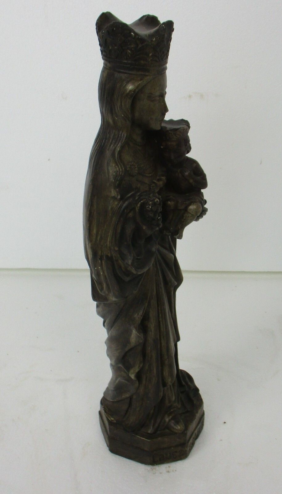 Statue Our Lady Of Tongeren Black Madonna Infant Jesus Grapes Collector  Signed photo buy