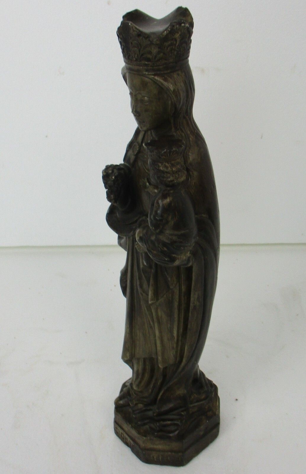 photo furniture Statue Our Lady Of Tongeren Black Madonna Infant Jesus Grapes Collector  Signed