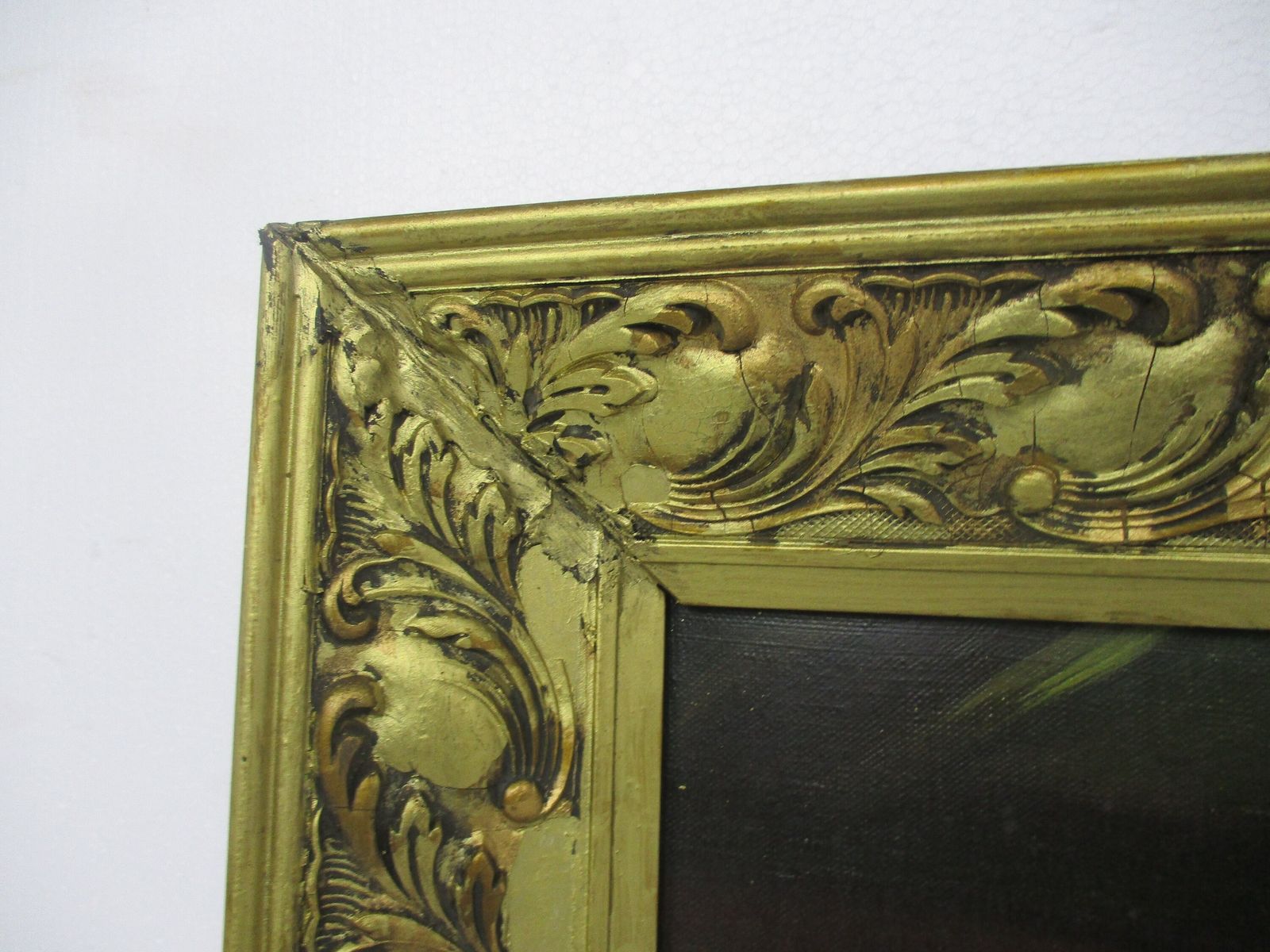 Oil Painting Ornate Wood Plaster Frame Victorian Fisherman Signed L Neyns Beauti photo vinterior