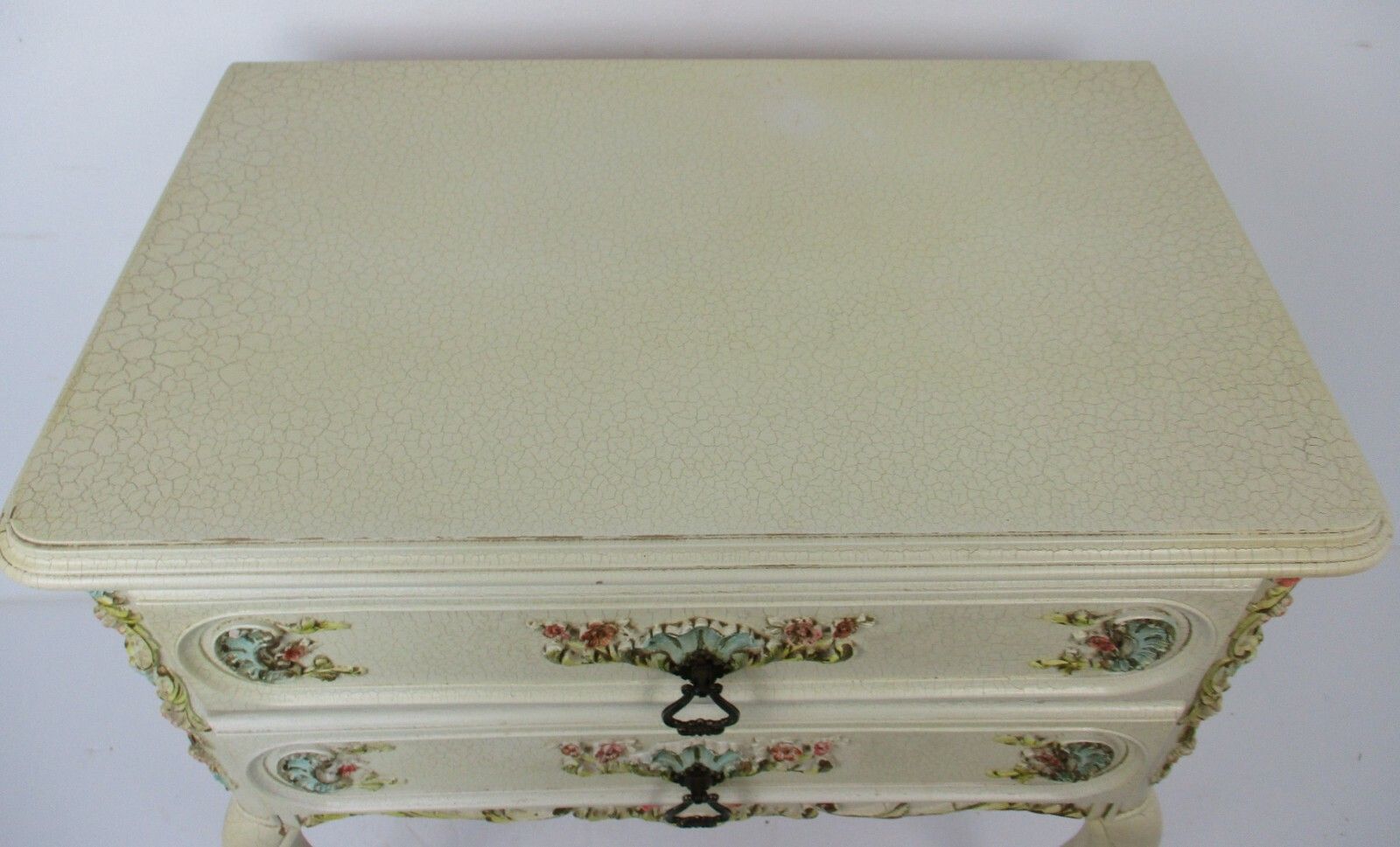 French Provincial White Crackled Chest Of Drawers Wood With Mirror Florentine photo vinterior