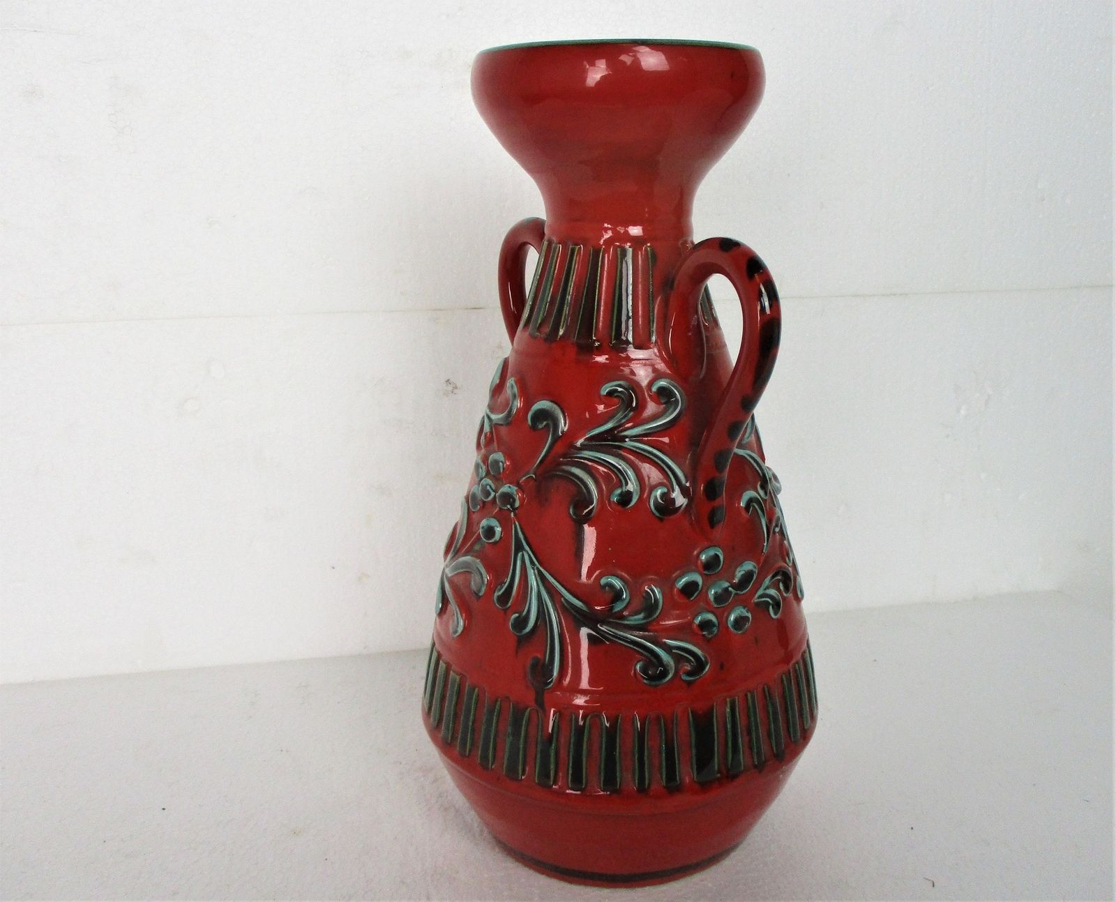 Italian Gambone Style Vase Art Pottery Retro Pop Art Mid Century Modern Modernis photo 142.0
