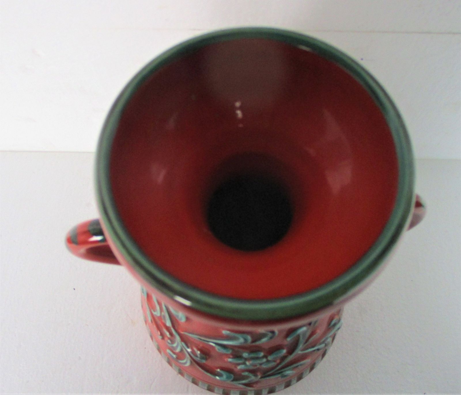Italian Gambone Style Vase Art Pottery Retro Pop Art Mid Century Modern Modernis photo vintage
