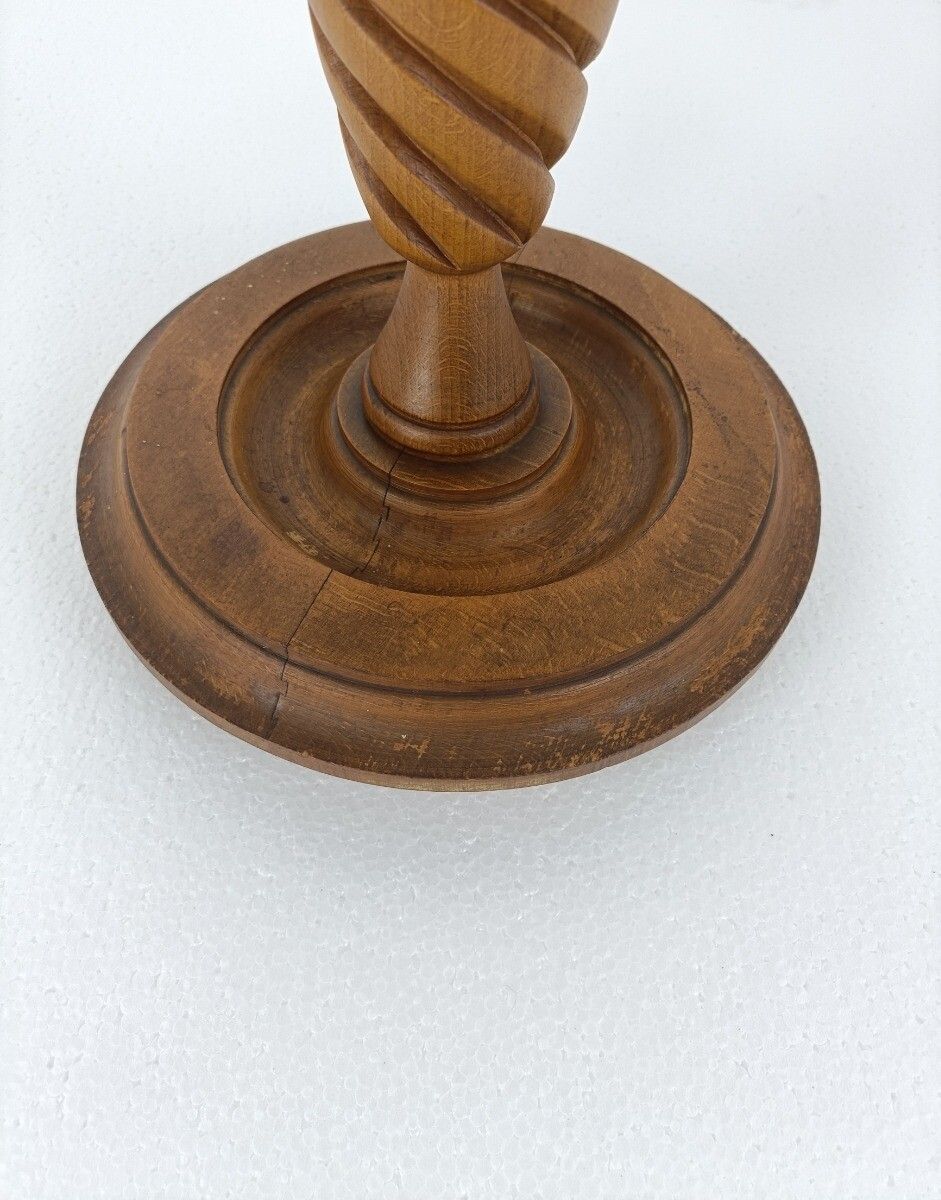 Wooden Twisted Stem Side Wine Display Table Pedestal Plant Bonsai Flower Stand photo vinterior