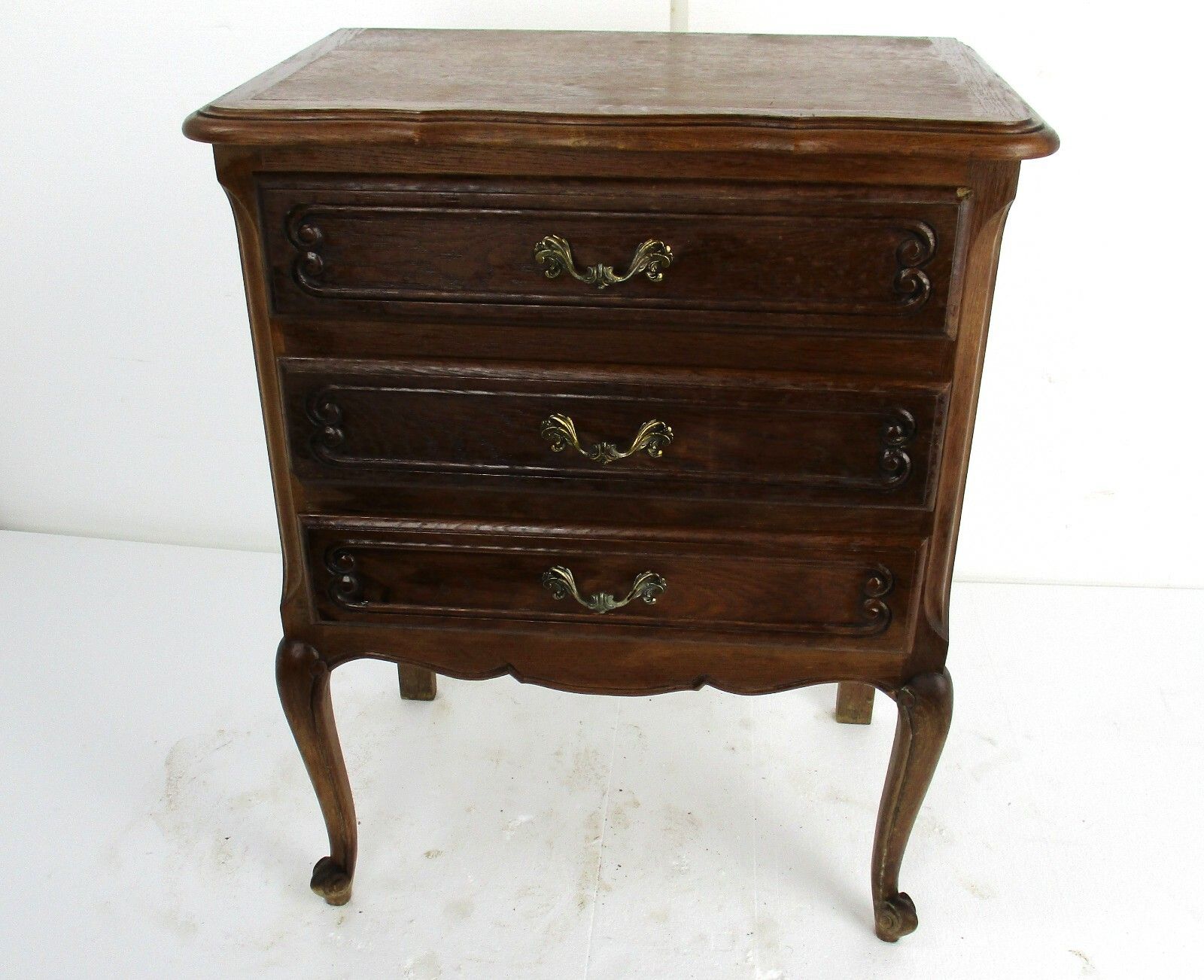 Chest Of Drawers Cabinet End Side Table Night Stand Queen Anne Style Marked photo furniture
