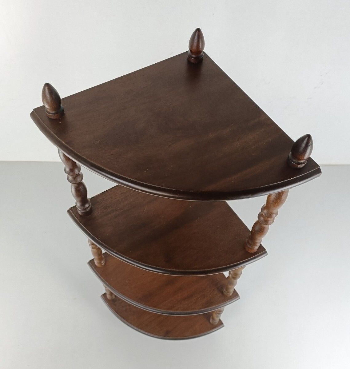Pedestal Display Side Table Plant Stand Italian Wood Vintage Display Etagère 4 photo 198.0