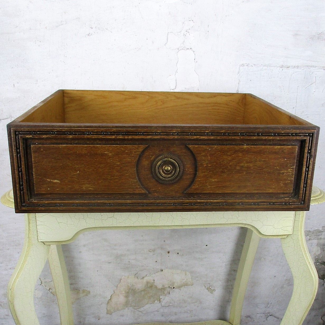 Antique Hand Carved Oak Kitchen Drawer Architectural Reclaimed Salvaged photo furniture